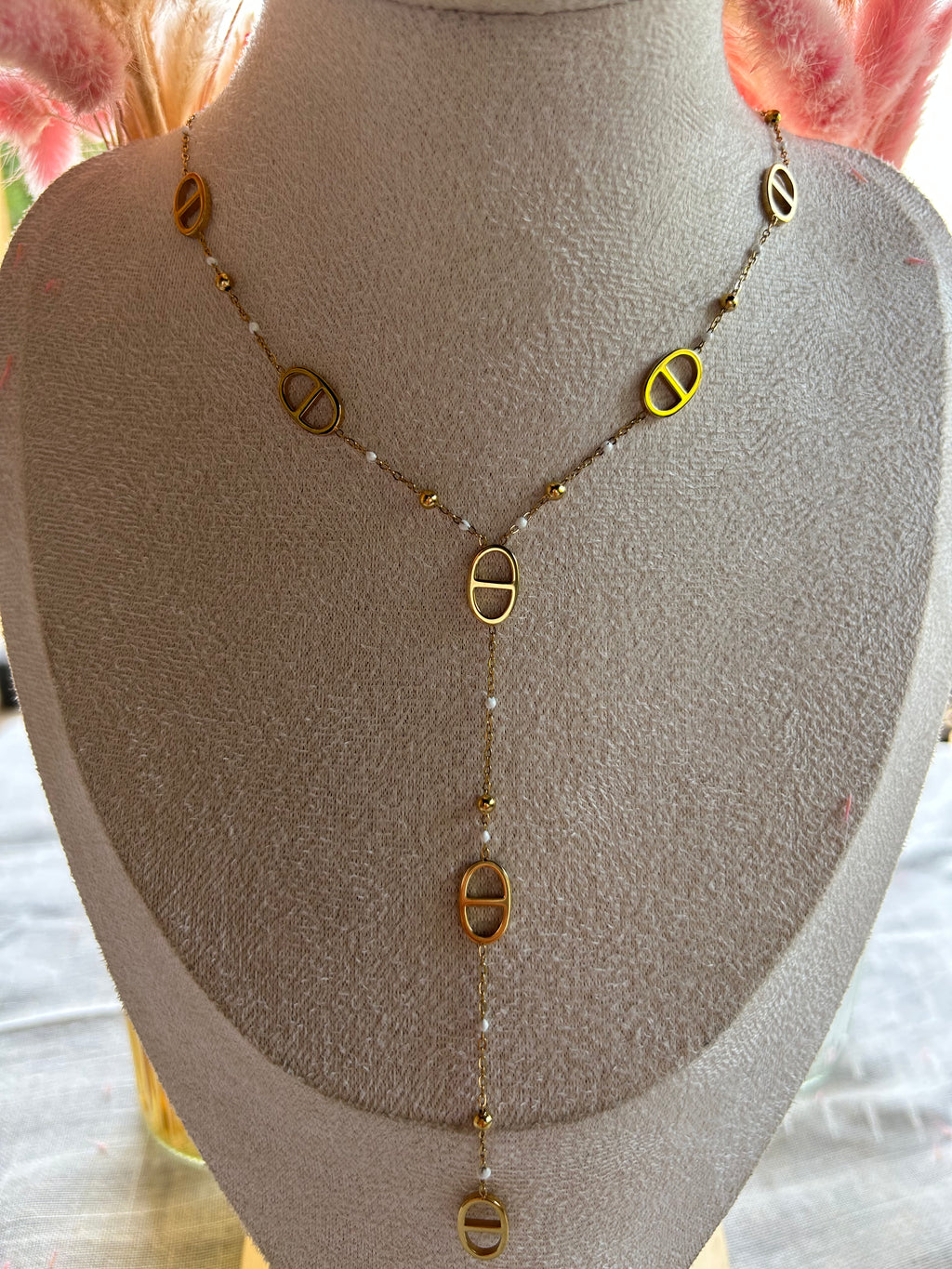 collier marine y simple
