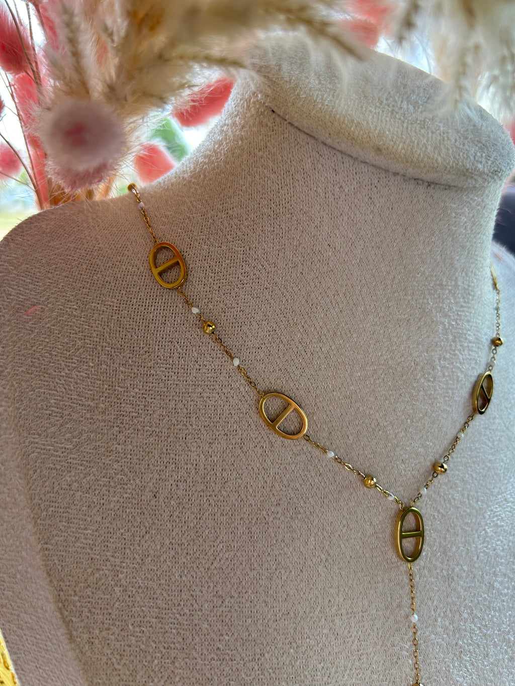 collier marine y simple