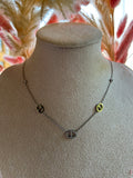 collier marine strass