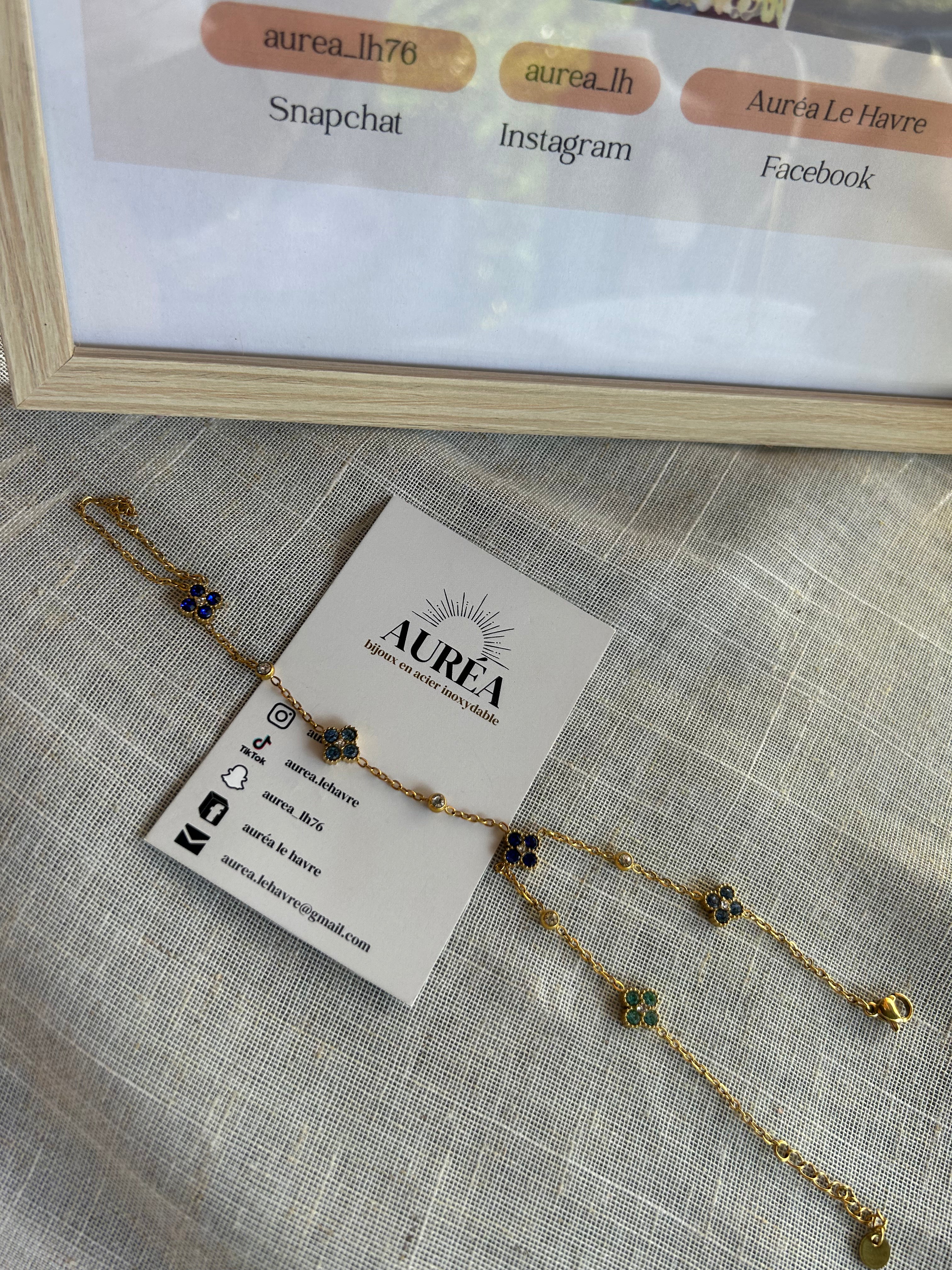 chaine de main alma bleu