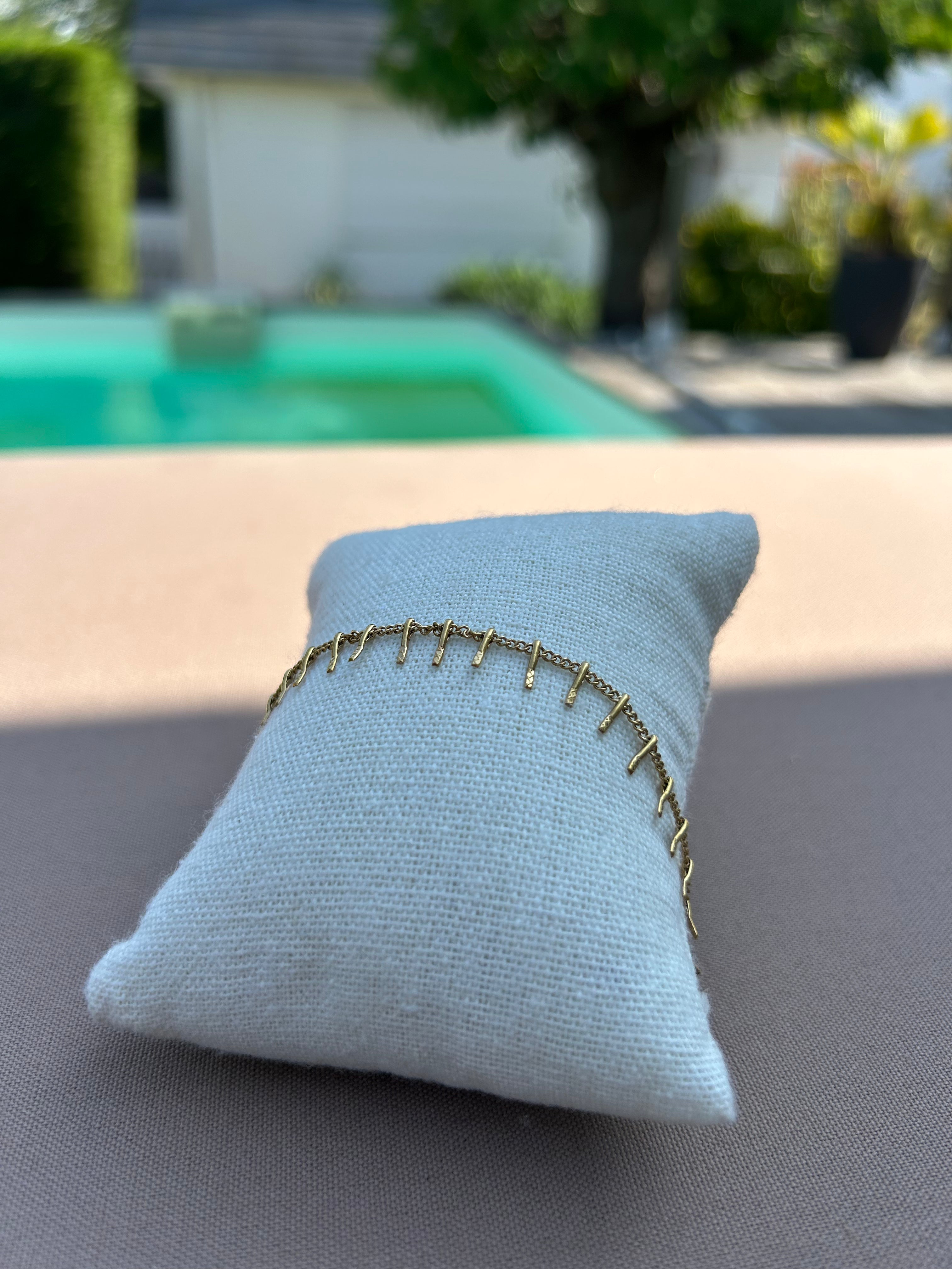 chaine de cheville doré